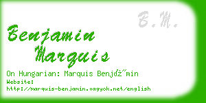 benjamin marquis business card